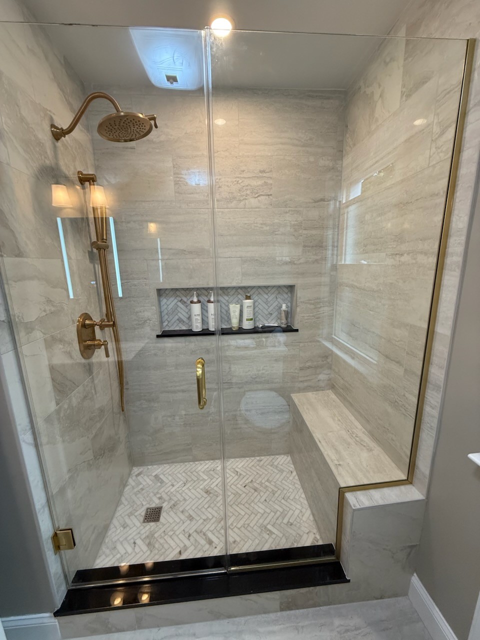 Tub-to-Shower Bathroom Remodel — after