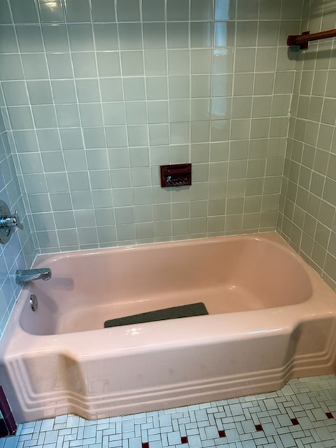 Tub-to-Shower Bathroom Remodel — before